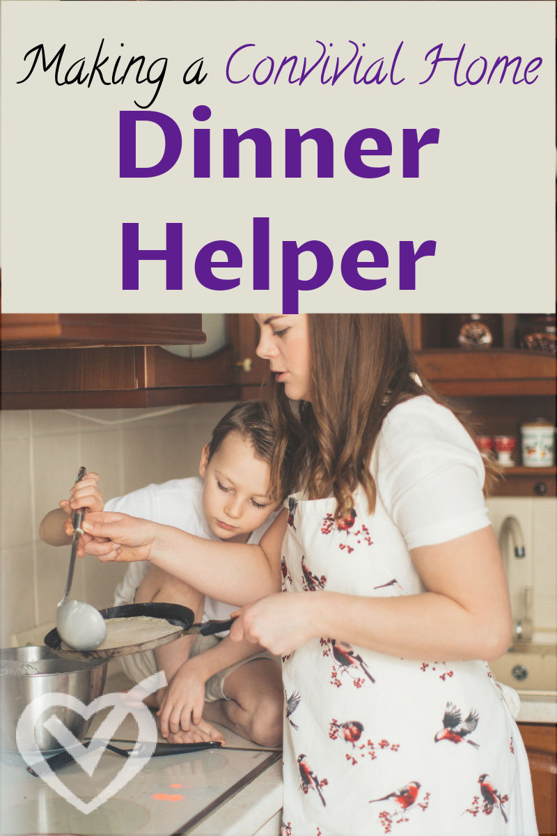 Here is one way I have tried to introduce quality, relationship-building time into our days, enlisting them as a dinner helper.