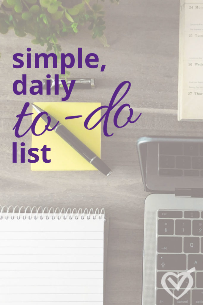 simple daily to do list