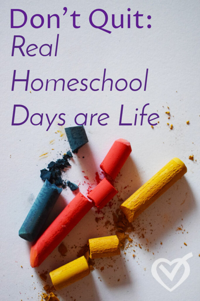 Don’t Quit: Real Homeschool Days Are Life