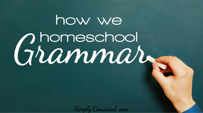 How we homeschool grammar simply and effectively over the course of 2-3 years in middle school. Homeschooling grammar doesn't have to be painful.