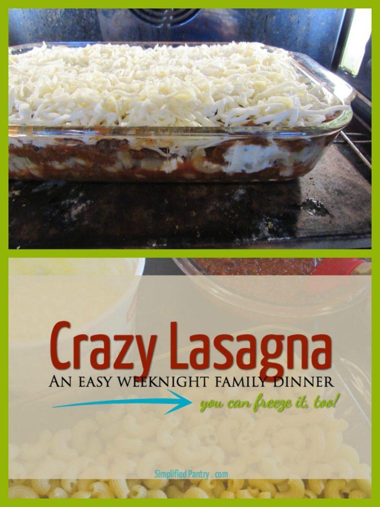 Lasagna is a lot of work. But this Crazy Lasagna simplifies the process and makes it faster, easier, and cleaner. Make simple lasagna on a weeknight!