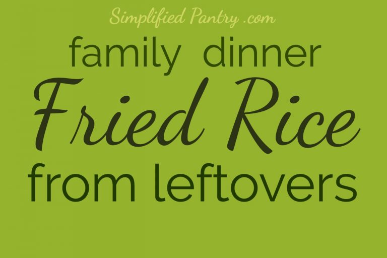 Fried Rice Family Dinner, a home cooking “easy recipe”