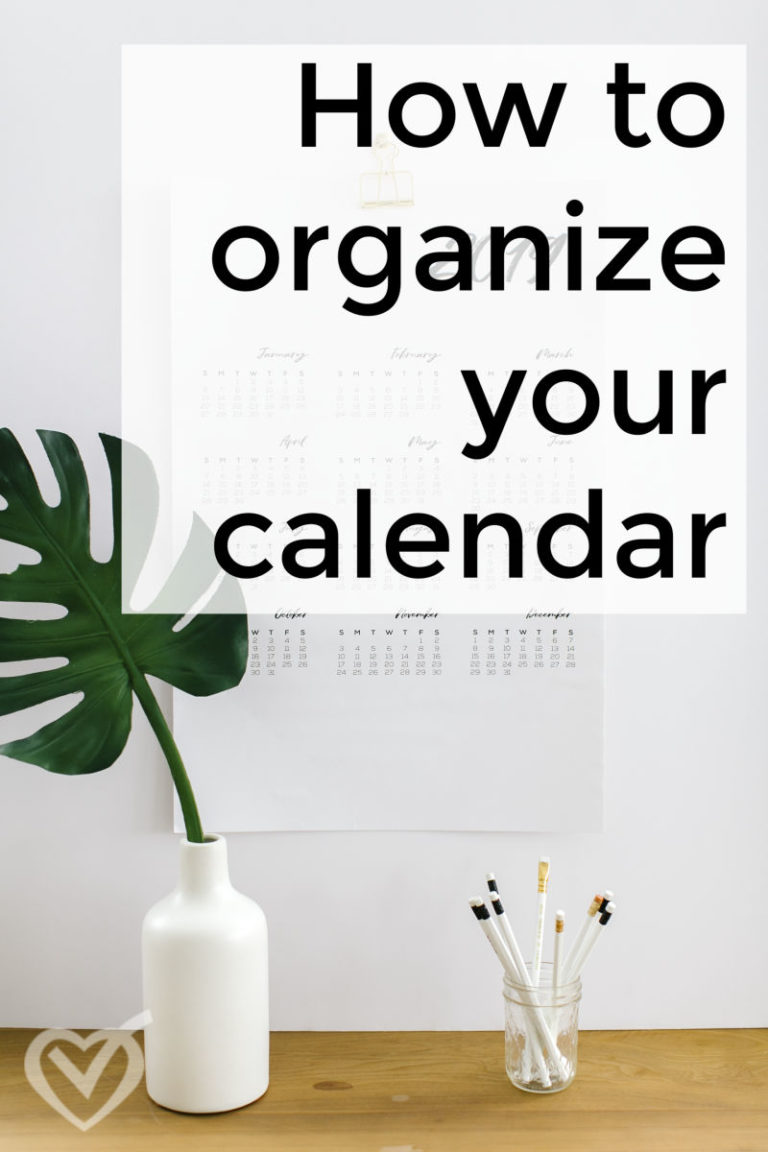 How to organize your calendar - the essentials - Simply Convivial