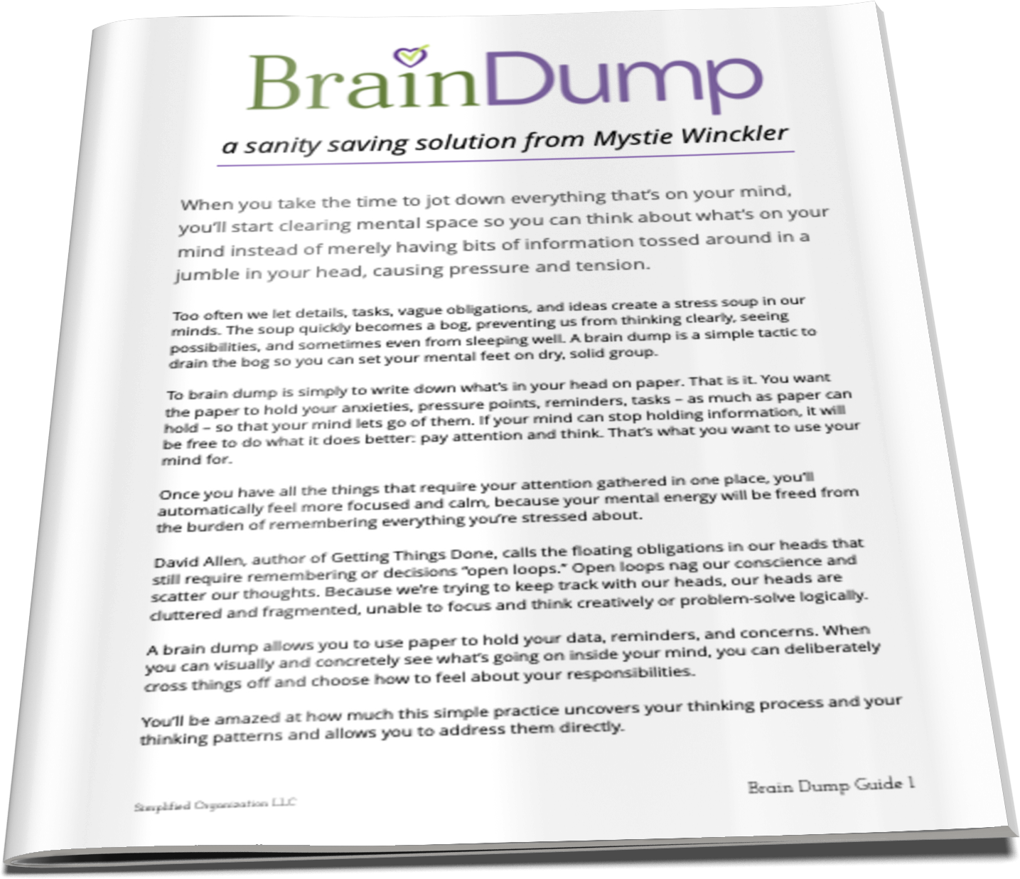 brain dump guide