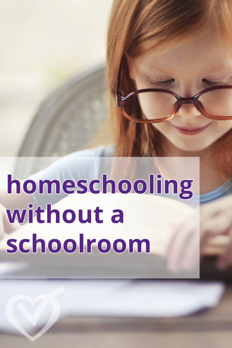 I've homeschooled without a school room for years and I've developed some tips and tricks to help you thrive without a school room. 