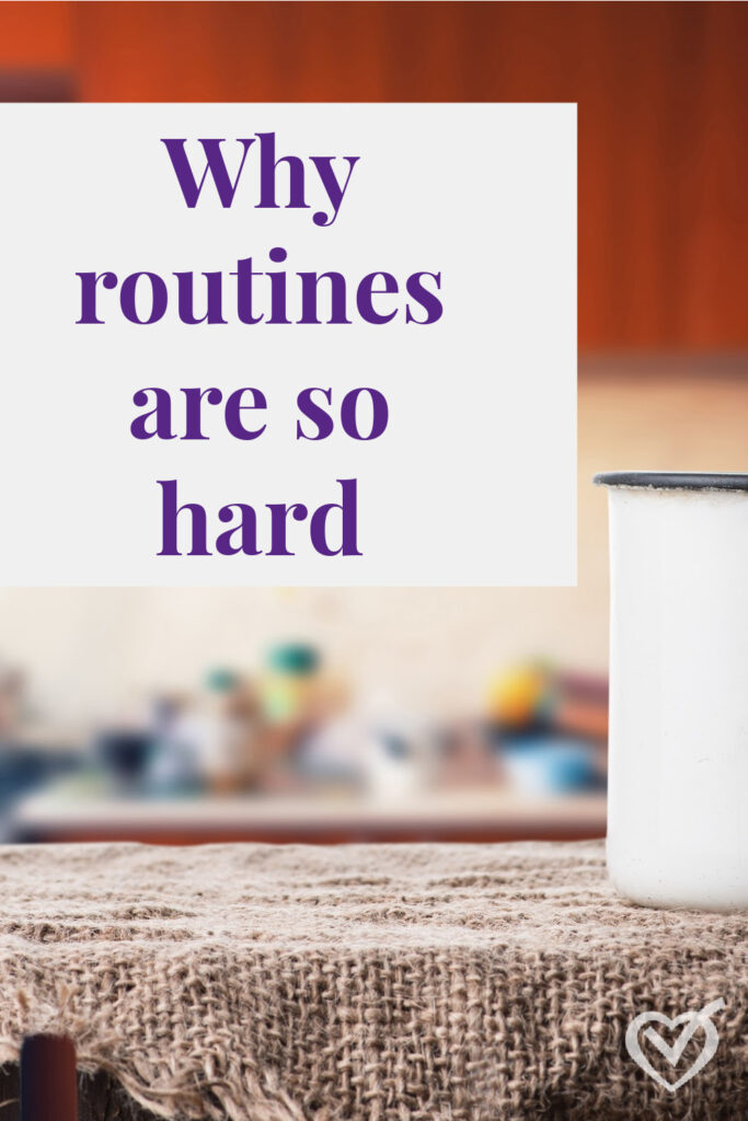 Establishing new household rhythms and routines and then following them is hard. There are some simple reasons you often fail to follow through with them in the long term. Let me show you how to succeed!